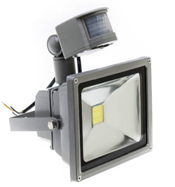 LED floodlight  20W/0.5W warm light, motion sensor