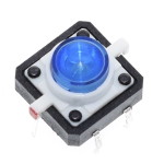 Кнопка тактова TACT 12x12-7.3 Blue LED