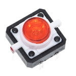 Кнопка тактовая TACT 12x12-7.3 Red LED