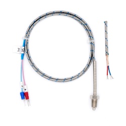 temperature sensor Thermocouple K-type M10 shielded with 2m springs.