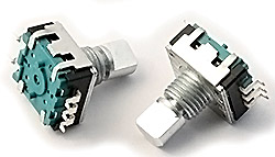 Encoder series RE12 (EC12) RE1203XA2-V01 L = 11.5mm with button vert SMD metal shaft