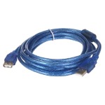 Кабель<gtran/> USB2.0 AM/AF, подовжувач 1,5м синій з фільтром<gtran/>