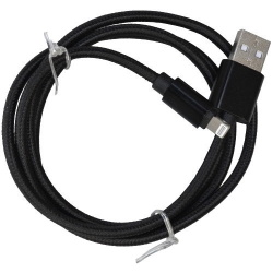 Кабель USB 2.0 AM/Apple Lightning 1.0м черн., диам. 4.5мм