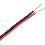 Acoustic cable 2 x 0.75 mm2 CCA black-red PVC