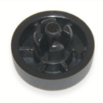 PVC leg<gtran/> HFF-1 D=20.8mm H=6.4mm Black<gtran/>