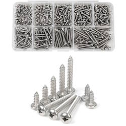Set of stainless steel screws PA2.6 370pcs. stainless steel 304