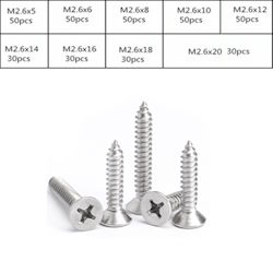 Set of stainless steel screws KA2.6 370pcs. stainless steel 304