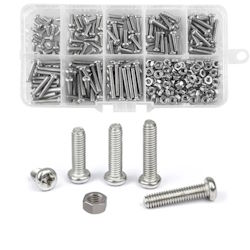 Set of stainless steel screws M3 with nuts 320 pcs. stainless steel 304