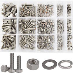 Fastener kit M4-M6 bolt, washer, groover, nut 510 pcs. stainless steel 304