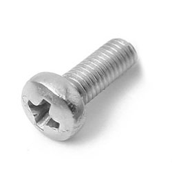 Galvanized screw M3x8mm half round PH