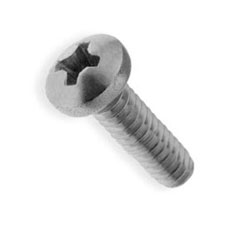 Galvanized screw M2.5x5mm half round PH