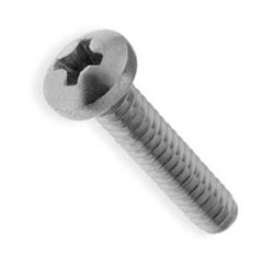 Galvanized screw M2x16mm half round PH