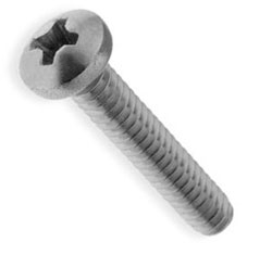 Galvanized screw M3x16mm half round PH
