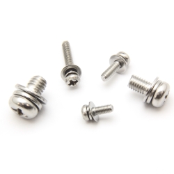 Stainless screw M5x8mm grover washer semicircular PH stainless steel 304