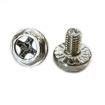 Nickel plated screw M3x6mm with hexagonal head PH