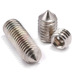 Set screw M8x8mm hex. stainless steel 304 cone
