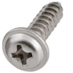 Self-tapping screw 2.6x6x6mm half round with PH collar