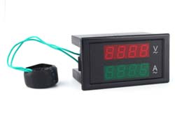  Panel Volt-Ammeter  DL69-2042 [BLACK, LED, 80-300V, 0.1-100A AC]