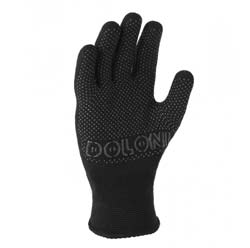 Motorist gloves with PVC pattern, black