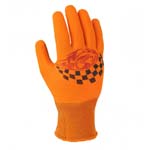 Motorist gloves with PVC pattern, orange