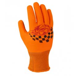 Перчатки автомобилиста с ПВХ рисунком, оранжевые