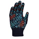 Garden gloves with PVC pattern, black