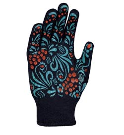 Garden gloves with PVC pattern, black