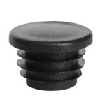 Plug for round pipe D=21mm inner black