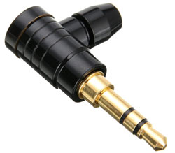 Штекер на кабель HM-060 3-pin 3.5mm кутовий Чорний