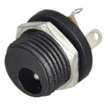 Power socket<gtran/> DC-021 5.5/2.1mm plastic fastener w/nut<gtran/>
