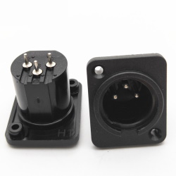 Plug XLR plastic on housing 3-pin male