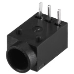 Power socket<gtran/> DC-003A 3.5/1.3mm mounting. on a fee<gtran/>