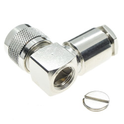 RF connector PL259 UHF male angled 90°to RG213 cable