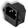 Mains plug AS-07 (C14) with fuse holder (steel)