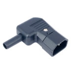 Mains plug<gtran/>  C14 corner horiz. 90°per cable (copper)<draft/>