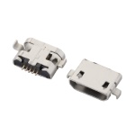 Гніздо<gtran/> Micro USB B 5pin SMT в проріз на платі 1мм<gtran/>