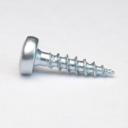 Screw 2.5 x 10 mm. with rounded head PZ galvanized.