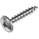 Screw 4.0 x 16mm. with a semicircular head, the collar is galvanized.