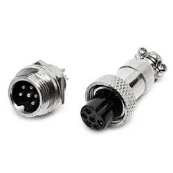 Connector  M12-6pin M+F (pair)