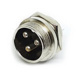 Connector GX20 3pin M with nut for housing