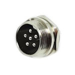 Connector GX20 6pin M with nut for housing