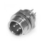 Connector GX12 M12 4pin M to body