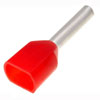 Double tip for wire TE0508 ​​0.5mm2 L = 8mm (red)