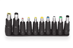  Set of adapters from 5.5/2.1 to 10 connectors