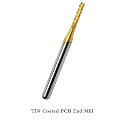 Фреза кукурудза PCB для ЧПУ тип RCF 0.8мм, L=38мм, хвостовик 3.175мм, TiN