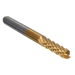 Milling cutter corn PCB for CNC type  RCF 2.5mm, L = 38mm, shank 3.175mm, TiN