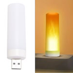 Flashlight USB LED with candle imitation