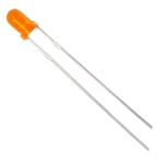 3mm LED Orange (Amber) Matte 1000-2000mcd 2.0-2.2V