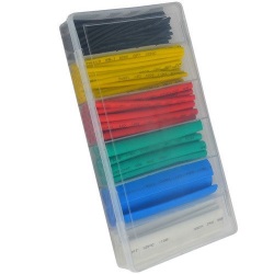  Set of colored heat shrink in cassette holder 100pcs