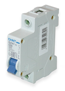 Automatic switch DZ-47-60 1P C50 [single pole, 50A, 230/400V]